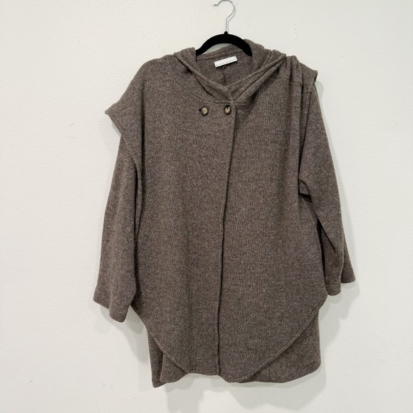 Bryn Walker Wool Blend Hooded Poncho Cape Coat S - Picture 1 of 6